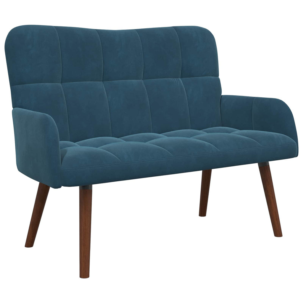 vidaXL Sofa dwuosobowa niebieski 115 x 61 x 87 cm Welur
