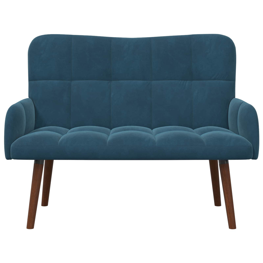 vidaXL Sofa dwuosobowa niebieski 115 x 61 x 87 cm Welur