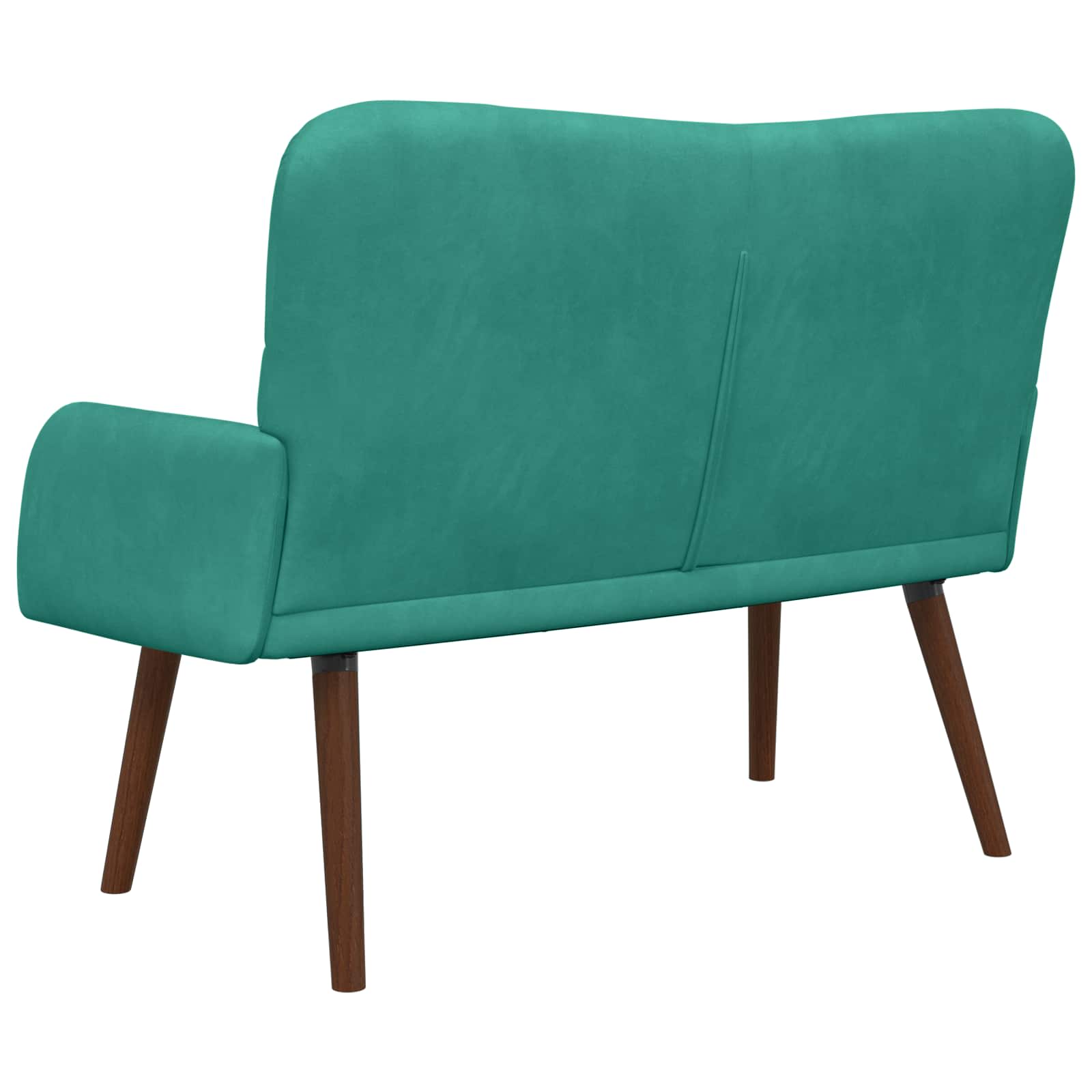 vidaXL Sofa dwuosobowa Turkusowy 115 x 61 x 87 cm Welur