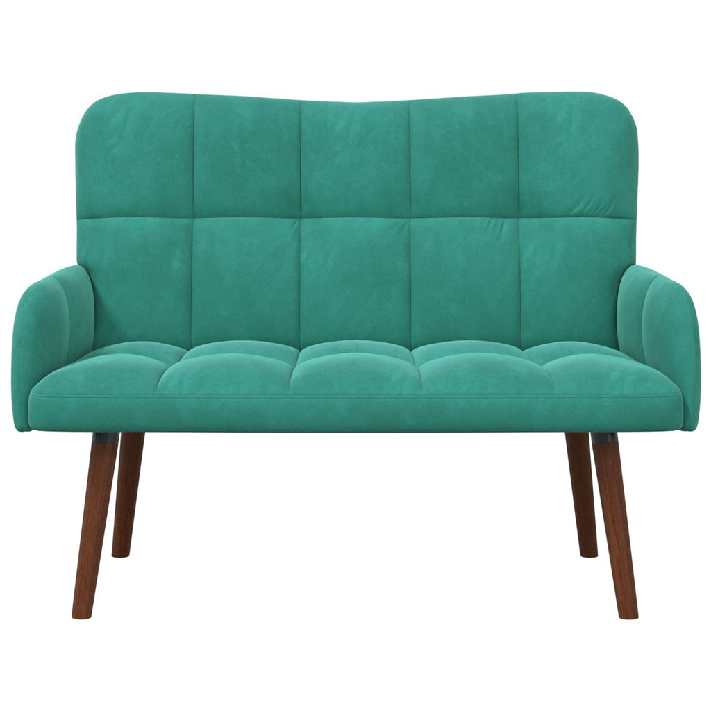 vidaXL Sofa dwuosobowa Turkusowy 115 x 61 x 87 cm Welur