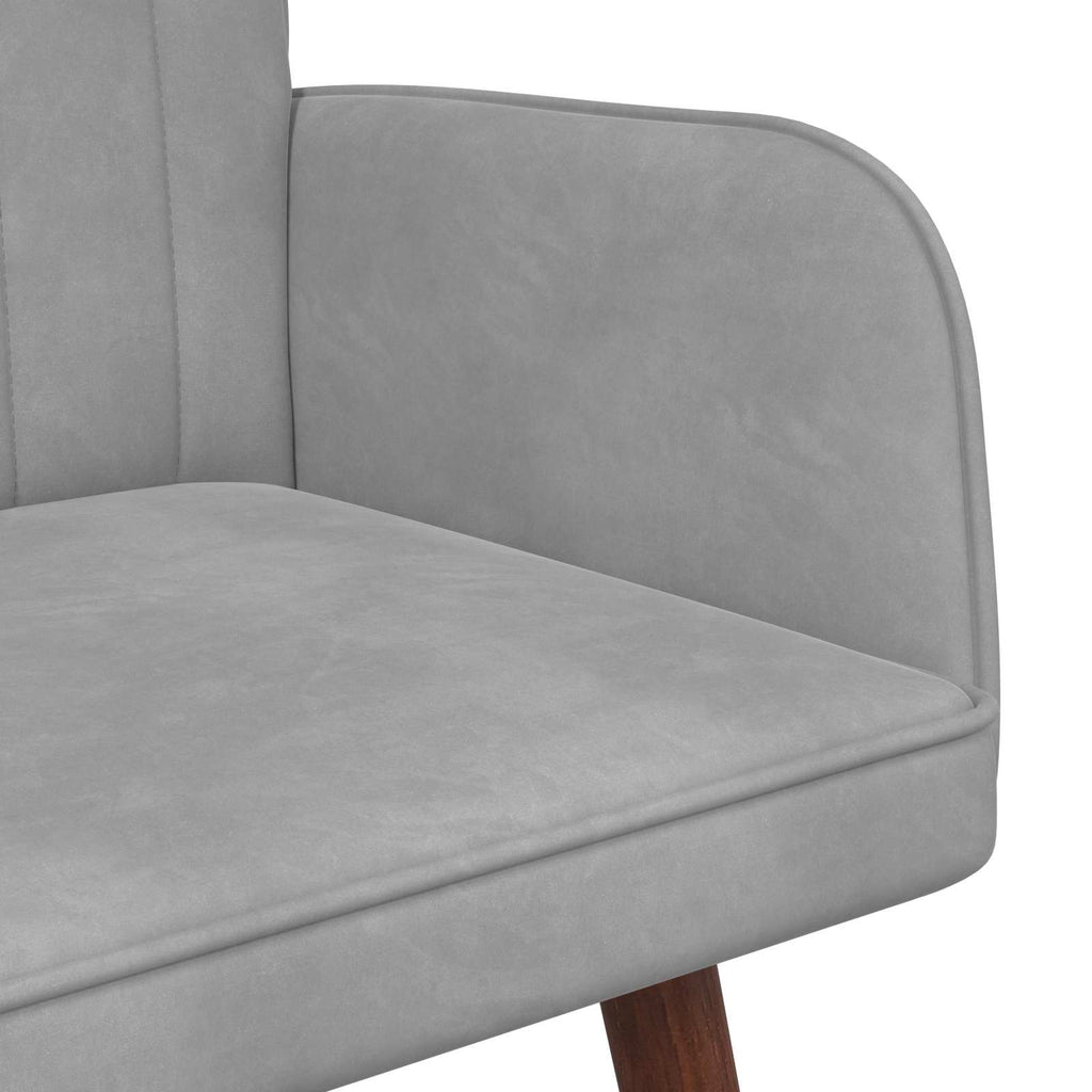 vidaXL Sofa dwuosobowa jasnoszary 115 x 61 x 87 cm Welur