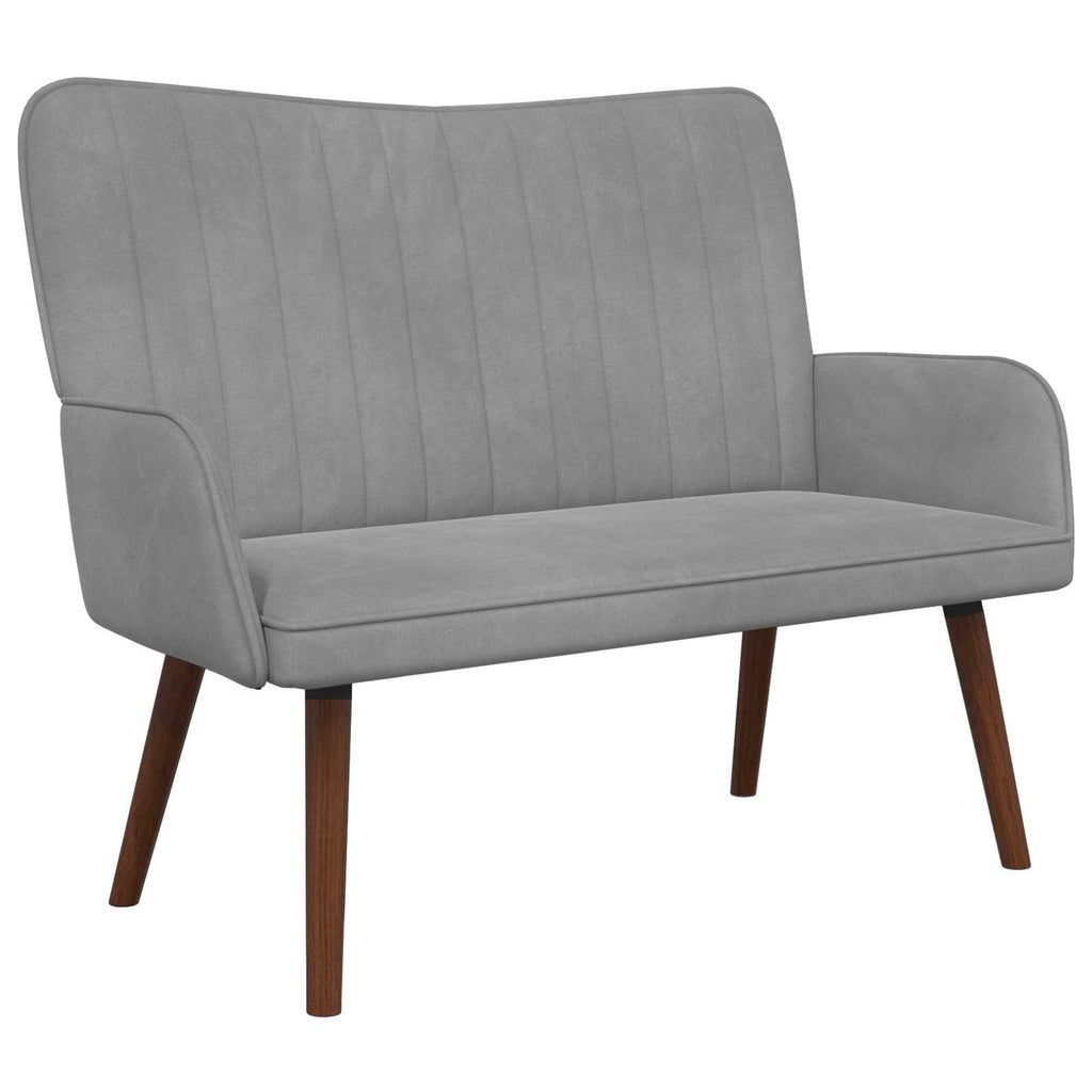 vidaXL Sofa dwuosobowa jasnoszary 115 x 61 x 87 cm Welur