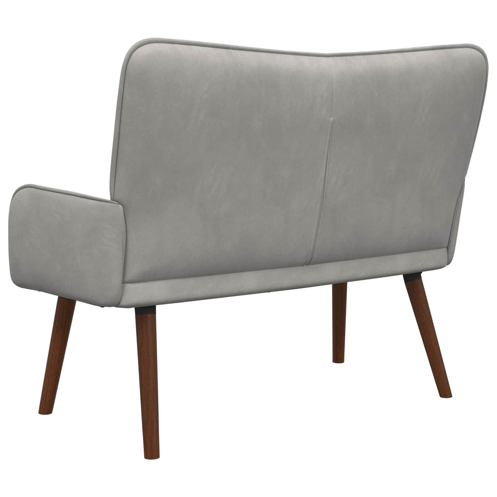 vidaXL Sofa dwuosobowa jasnoszary 115 x 61 x 87 cm Welur