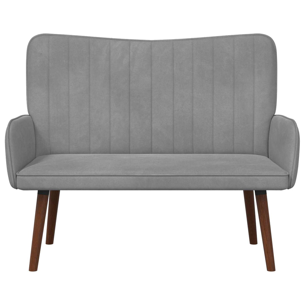 vidaXL Sofa dwuosobowa jasnoszary 115 x 61 x 87 cm Welur