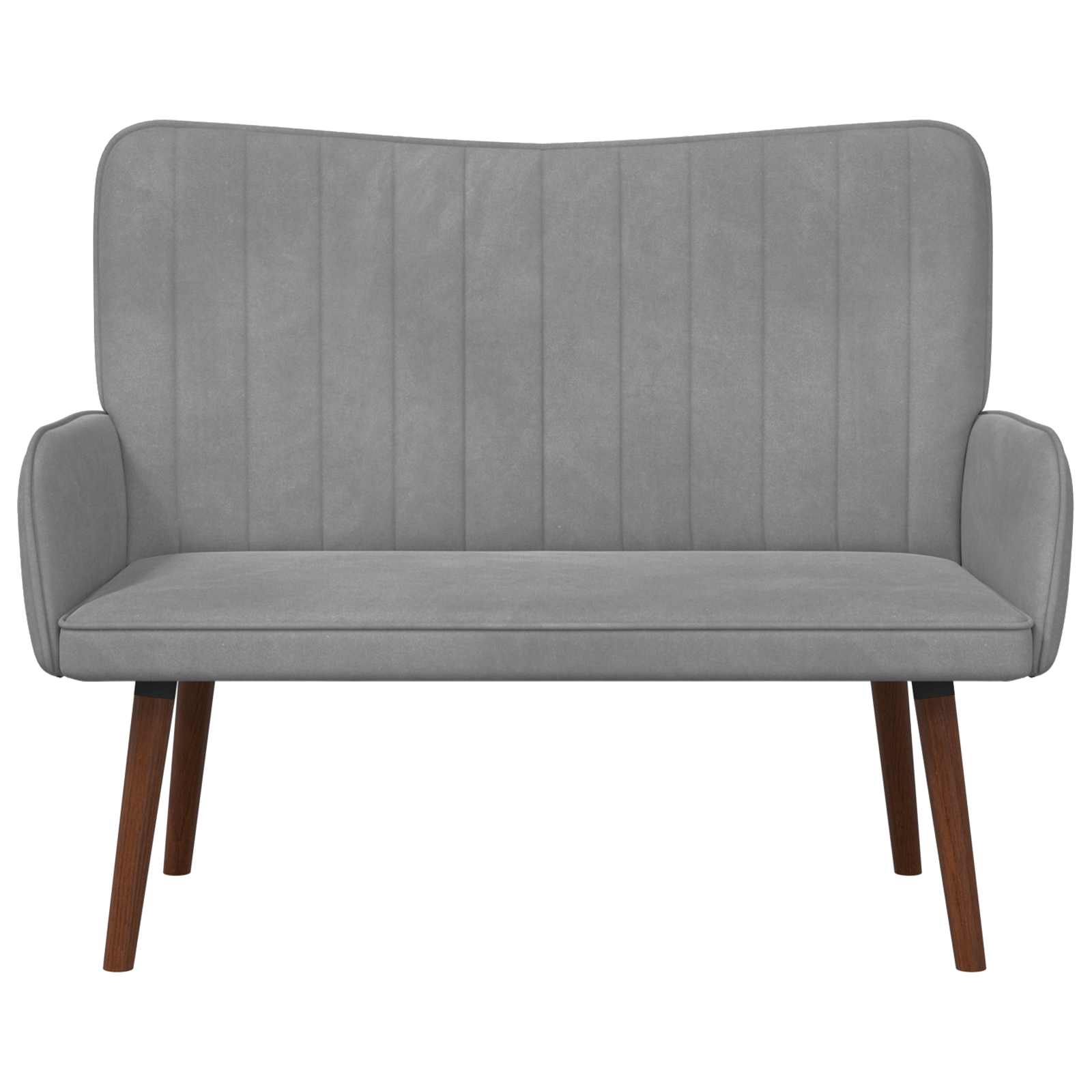 vidaXL Sofa dwuosobowa jasnoszary 115 x 61 x 87 cm Welur