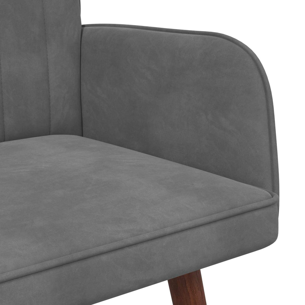 vidaXL Sofa dwuosobowa ciemnoszary 115 x 61 x 87 cm Welur