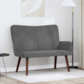 vidaXL Sofa dwuosobowa ciemnoszary 115 x 61 x 87 cm Welur