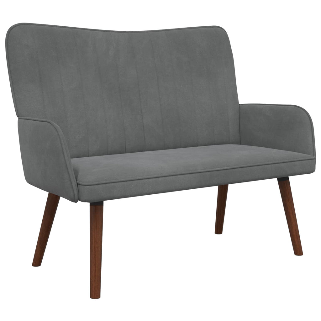 vidaXL Sofa dwuosobowa ciemnoszary 115 x 61 x 87 cm Welur