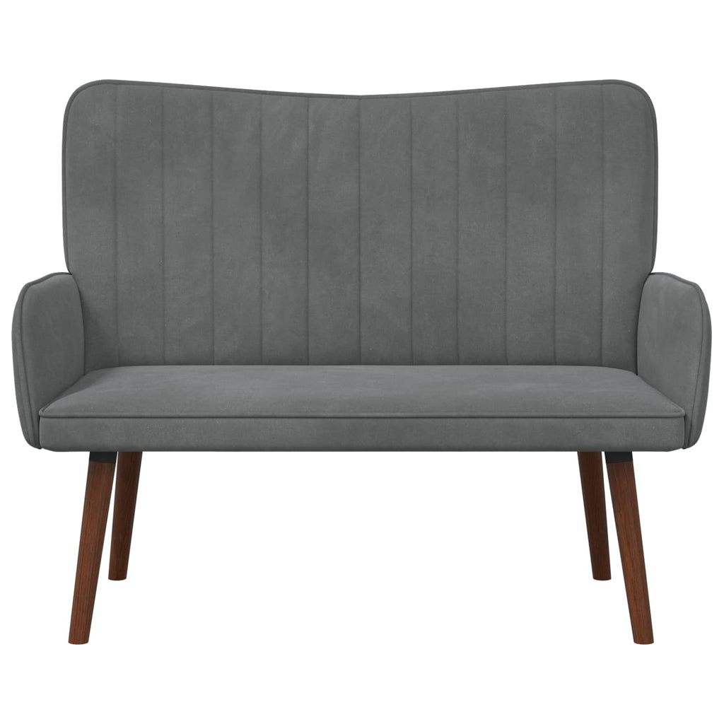 vidaXL Sofa dwuosobowa ciemnoszary 115 x 61 x 87 cm Welur