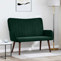 vidaXL Sofa dwuosobowa Ciemnozielony 115 x 61 x 87 cm Welur