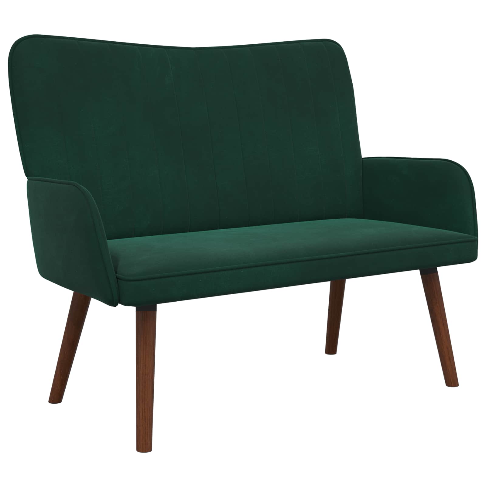 vidaXL Sofa dwuosobowa Ciemnozielony 115 x 61 x 87 cm Welur
