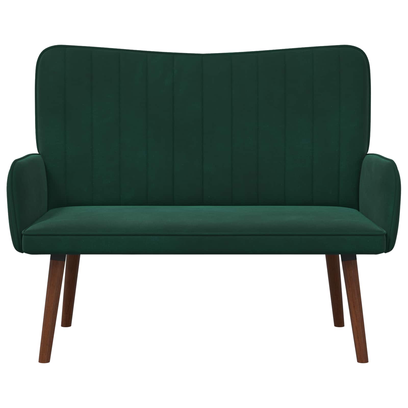 vidaXL Sofa dwuosobowa Ciemnozielony 115 x 61 x 87 cm Welur