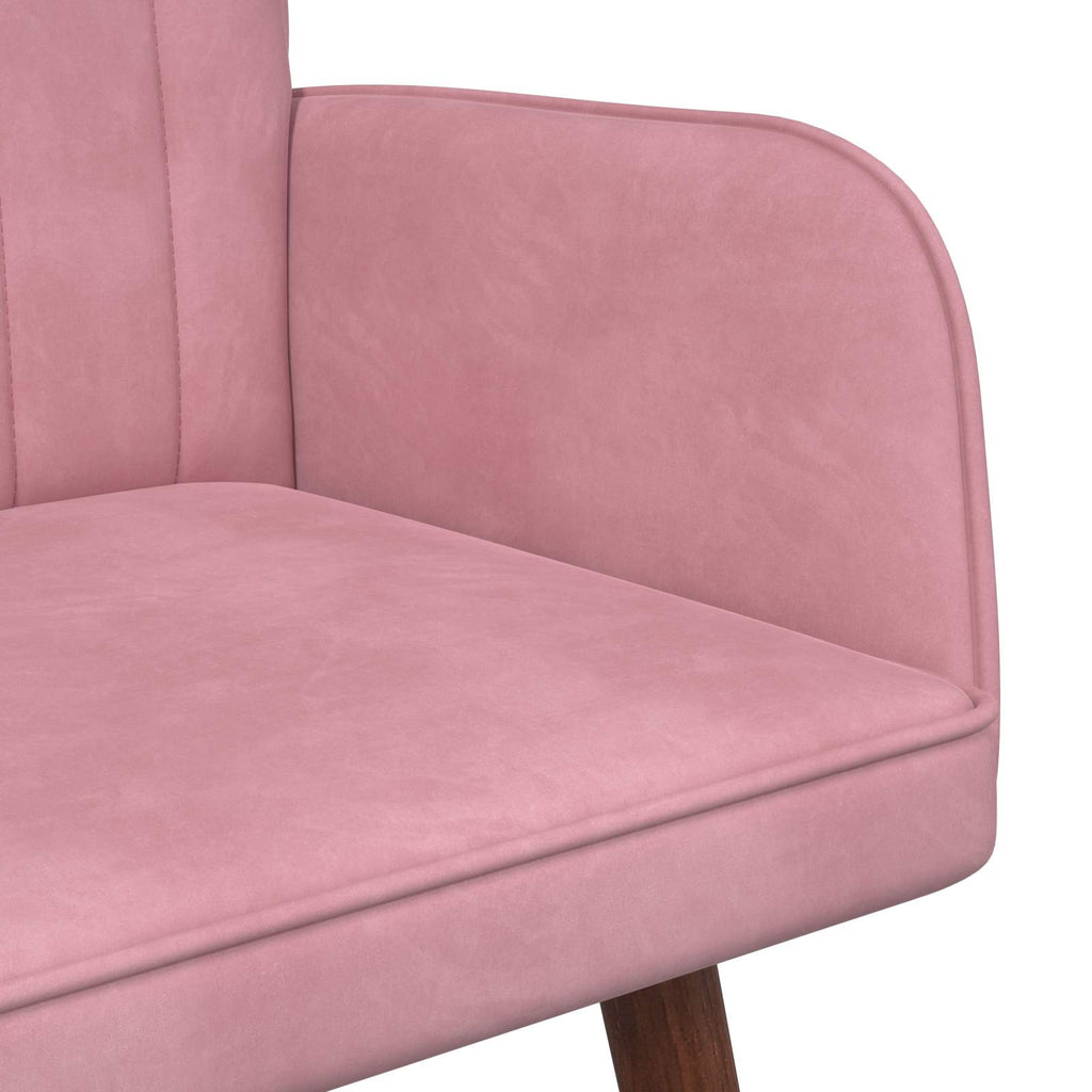 vidaXL Sofa dwuosobowa różowy 115 x 61 x 87 cm Welur