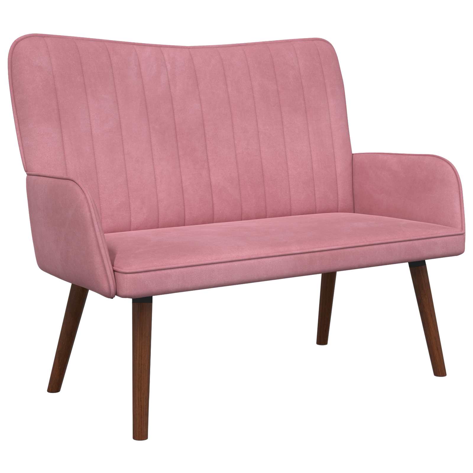 vidaXL Sofa dwuosobowa różowy 115 x 61 x 87 cm Welur
