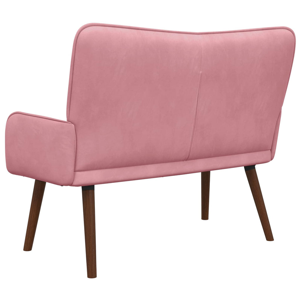 vidaXL Sofa dwuosobowa różowy 115 x 61 x 87 cm Welur