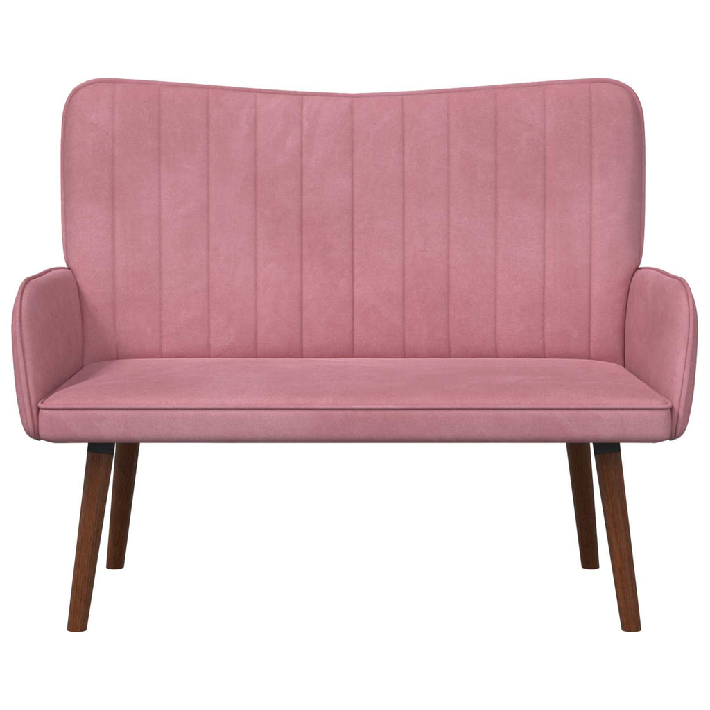 vidaXL Sofa dwuosobowa różowy 115 x 61 x 87 cm Welur