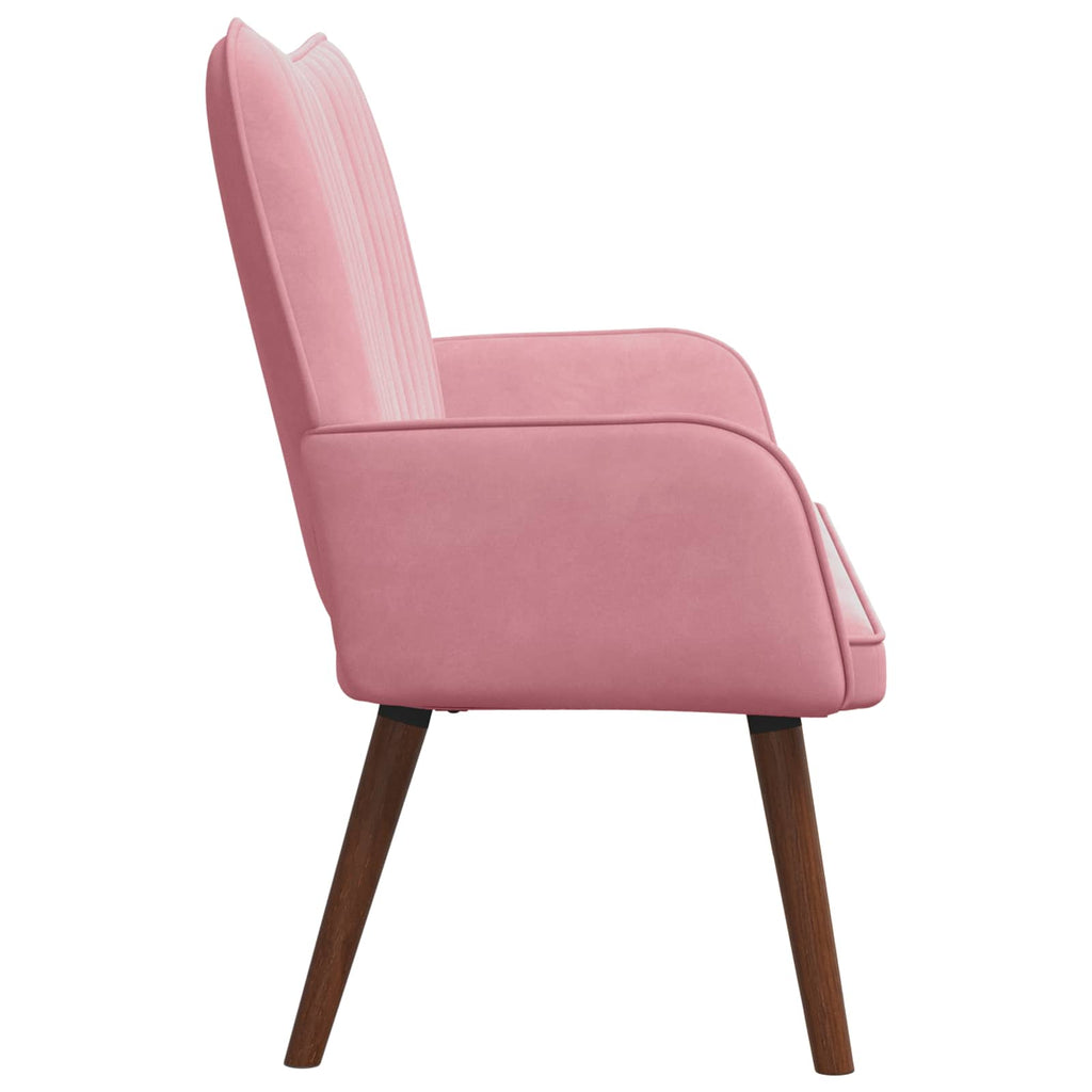 vidaXL Sofa dwuosobowa różowy 115 x 61 x 87 cm Welur