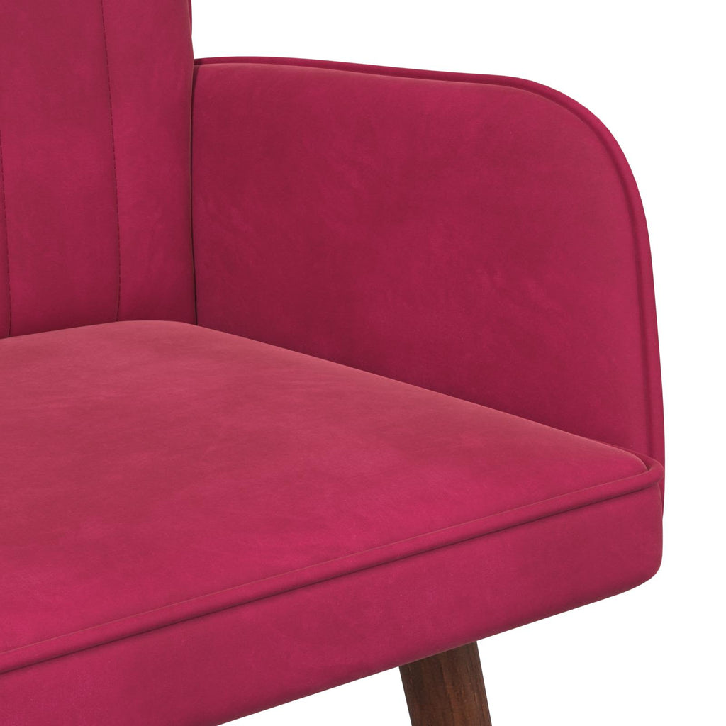 vidaXL Sofa dwuosobowa Czerwone wino 115 x 61 x 87 cm Welur