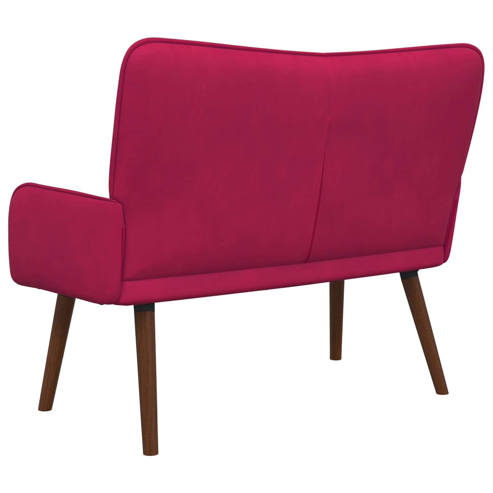 vidaXL Sofa dwuosobowa Czerwone wino 115 x 61 x 87 cm Welur