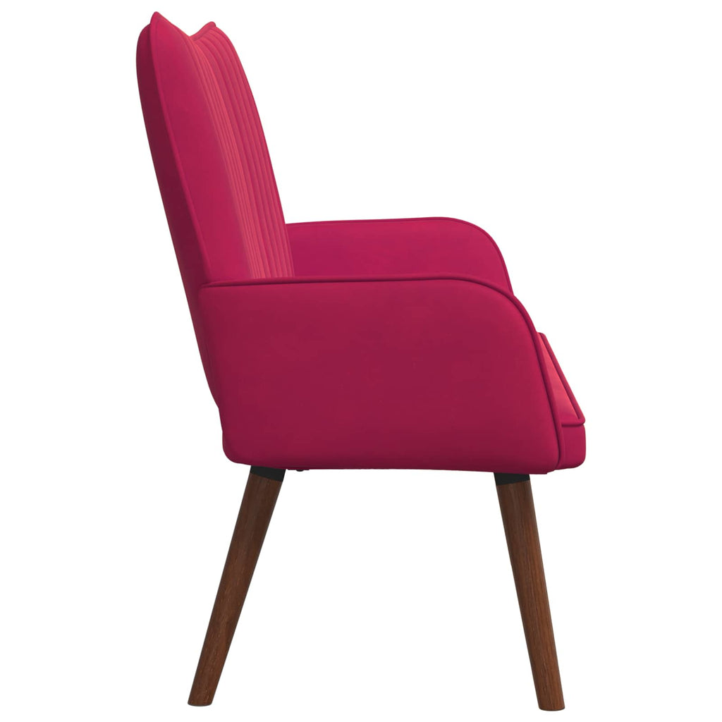 vidaXL Sofa dwuosobowa Czerwone wino 115 x 61 x 87 cm Welur
