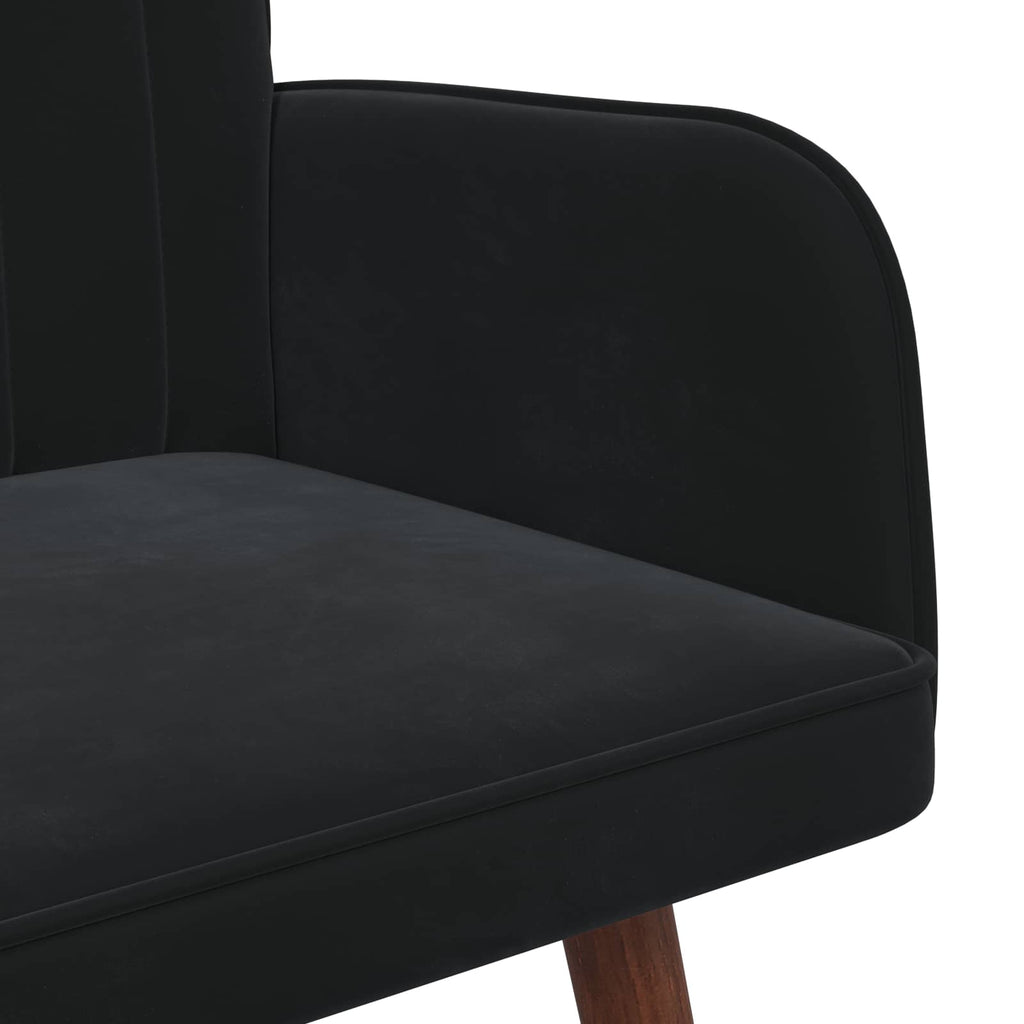 vidaXL Sofa dwuosobowa Czarny 115 x 61 x 87 cm Welur