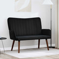 vidaXL Sofa dwuosobowa Czarny 115 x 61 x 87 cm Welur