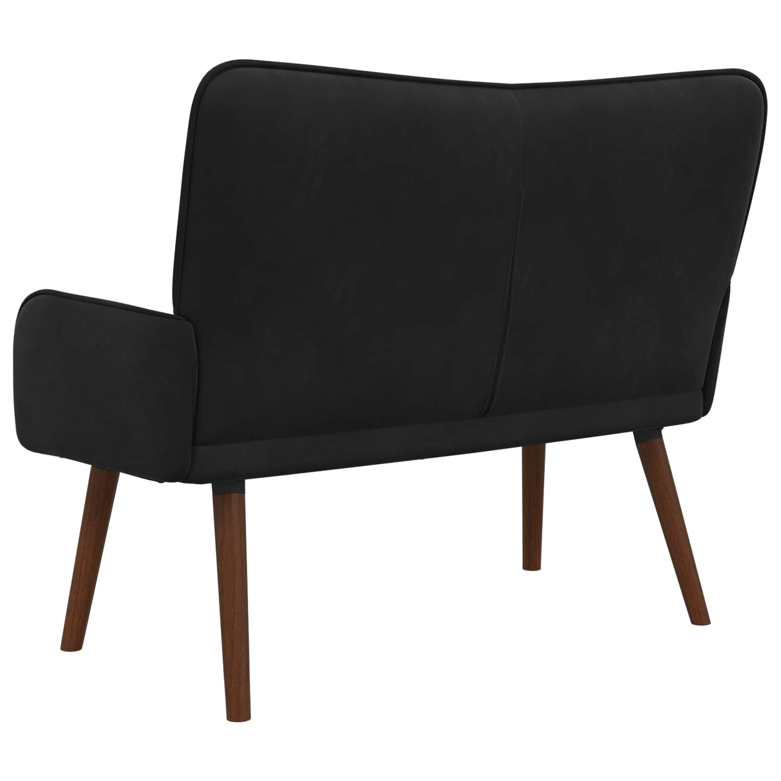 vidaXL Sofa dwuosobowa Czarny 115 x 61 x 87 cm Welur
