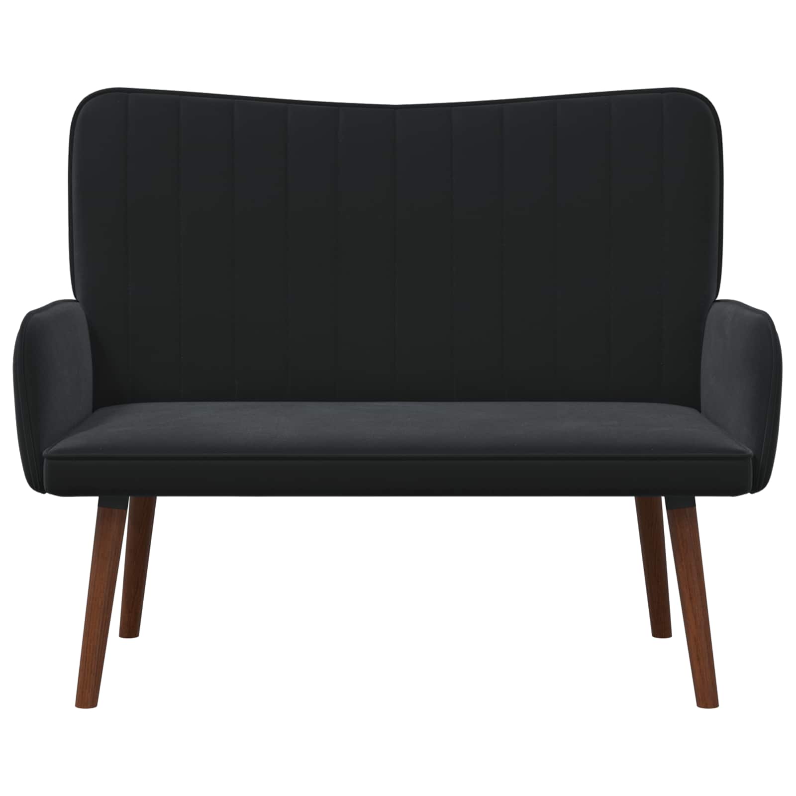 vidaXL Sofa dwuosobowa Czarny 115 x 61 x 87 cm Welur