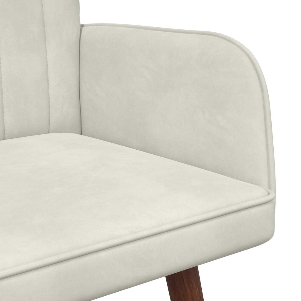 vidaXL Sofa dwuosobowa kremowy 115 x 61 x 87 cm Welur