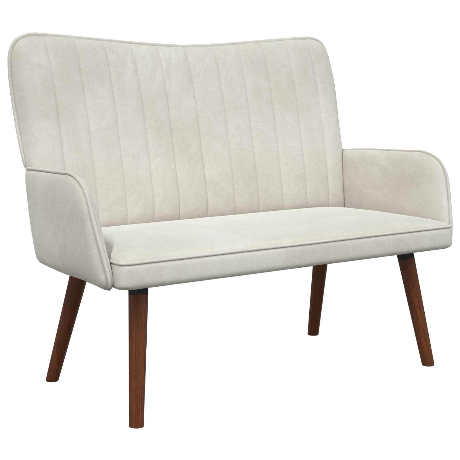 vidaXL Sofa dwuosobowa kremowy 115 x 61 x 87 cm Welur