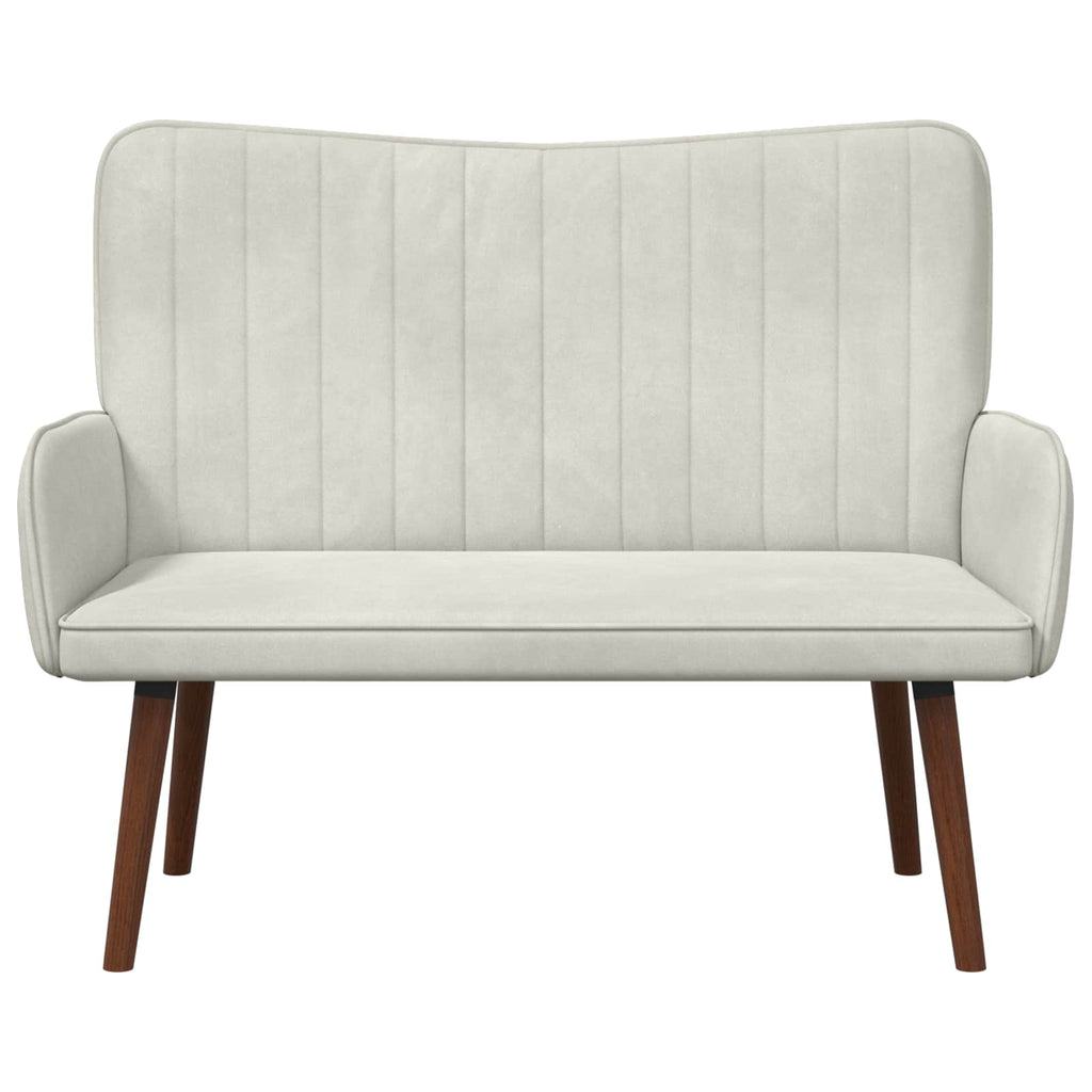 vidaXL Sofa dwuosobowa kremowy 115 x 61 x 87 cm Welur