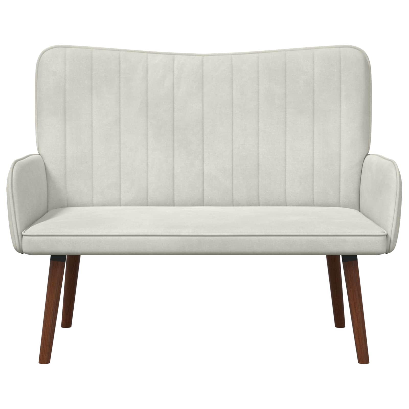 vidaXL Sofa dwuosobowa kremowy 115 x 61 x 87 cm Welur
