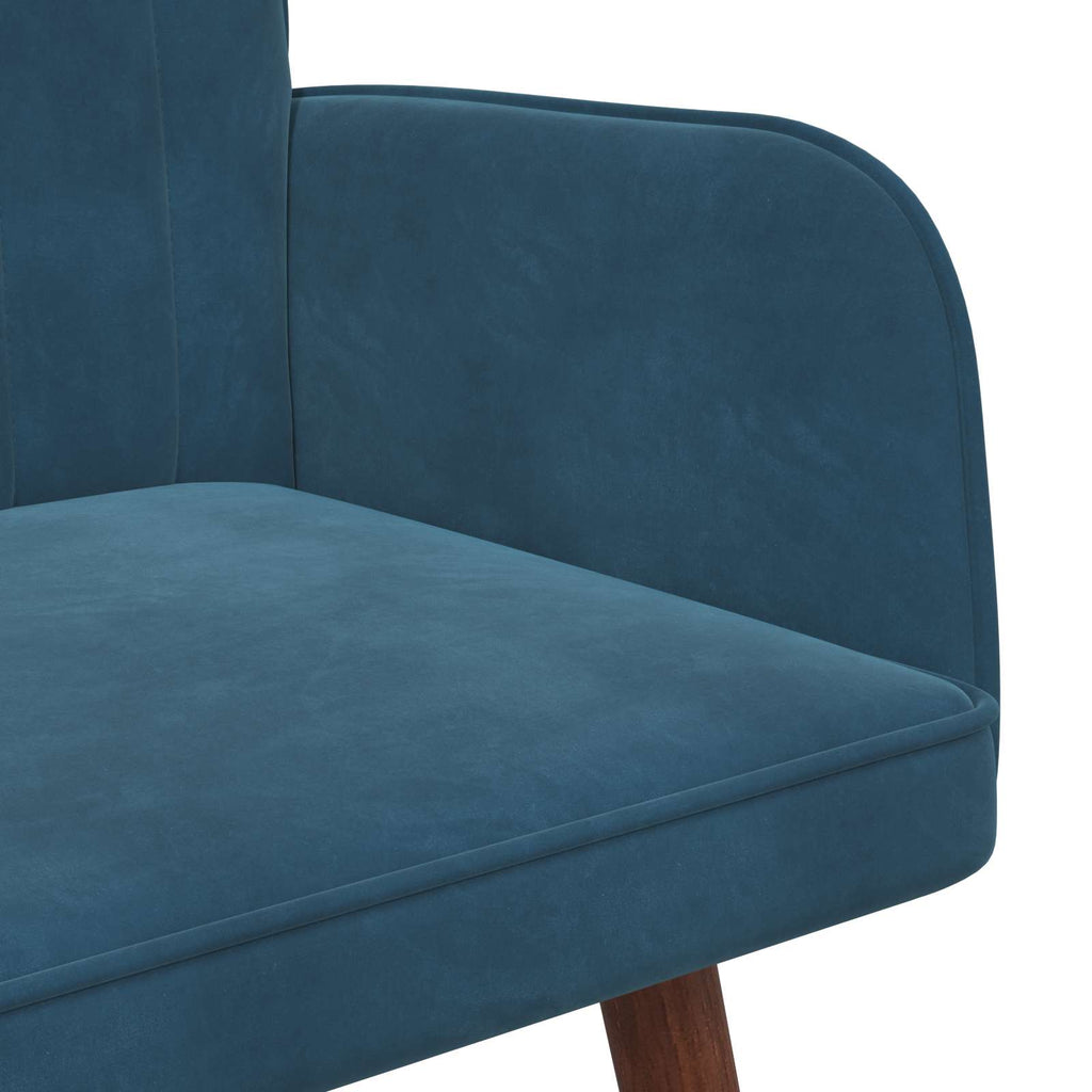 vidaXL Sofa dwuosobowa niebieski 115 x 61 x 87 cm Welur