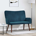 vidaXL Sofa dwuosobowa niebieski 115 x 61 x 87 cm Welur