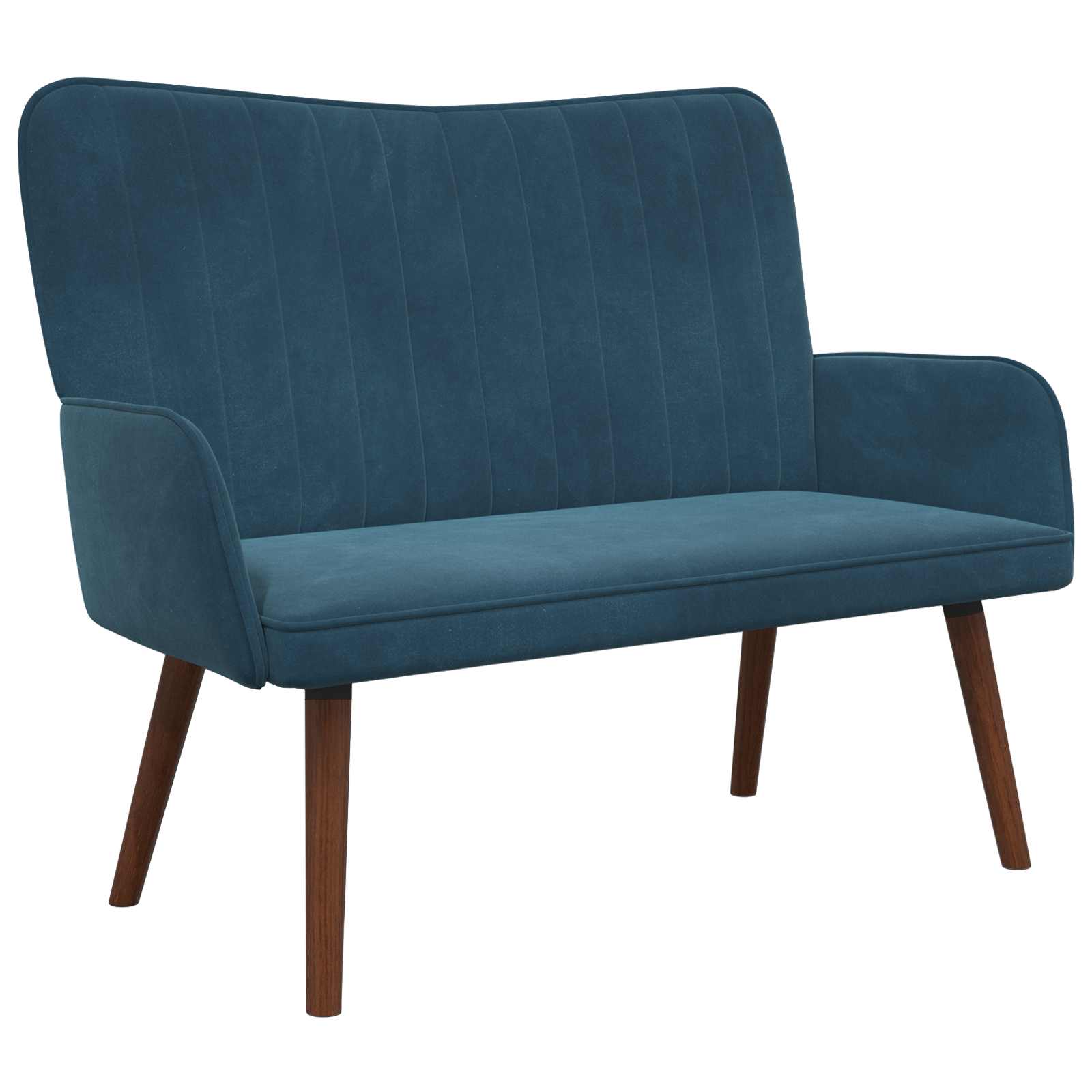 vidaXL Sofa dwuosobowa niebieski 115 x 61 x 87 cm Welur