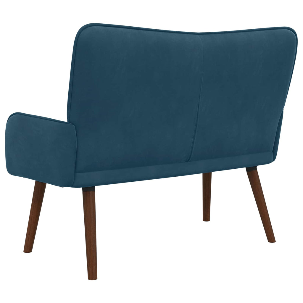 vidaXL Sofa dwuosobowa niebieski 115 x 61 x 87 cm Welur