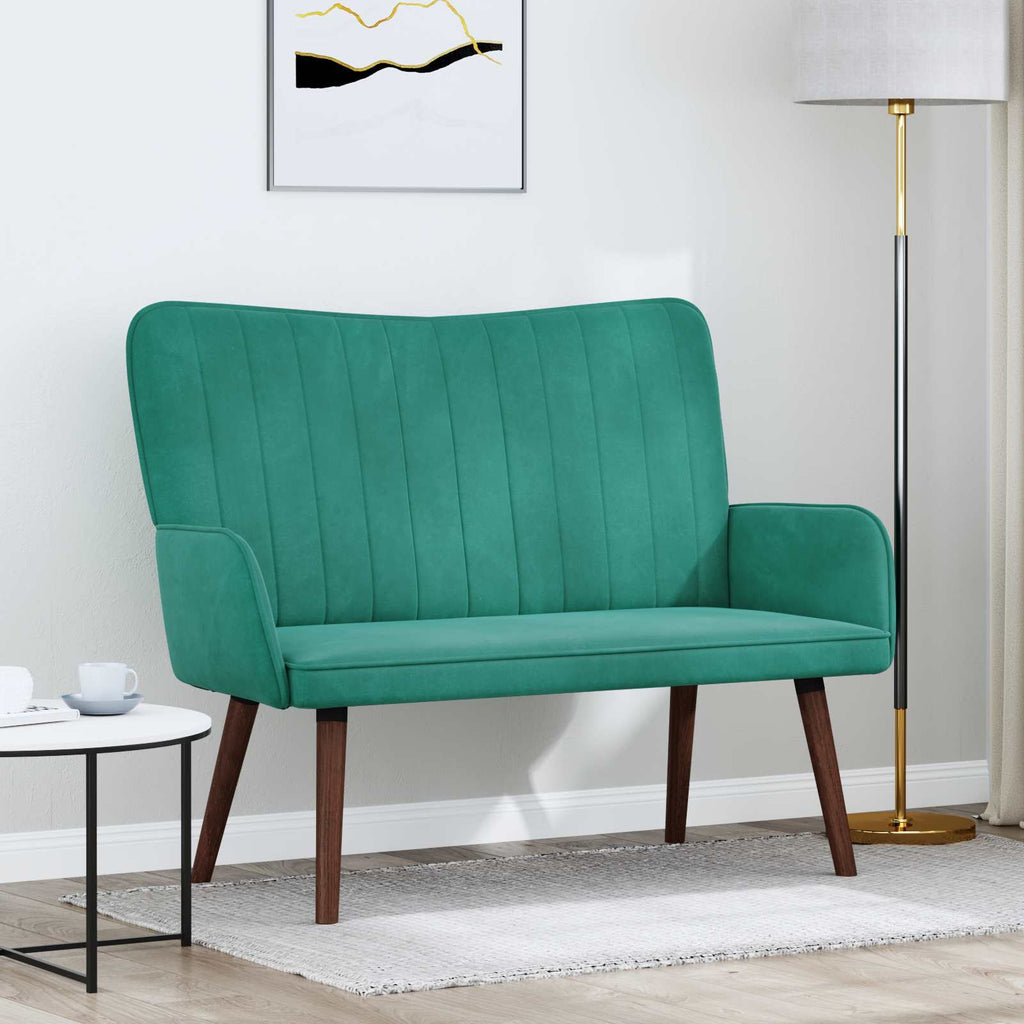 vidaXL Sofa dwuosobowa Turkusowy 115 x 61 x 87 cm Welur