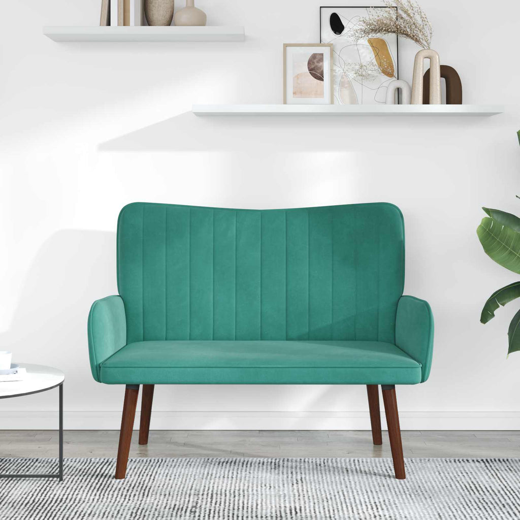 vidaXL Sofa dwuosobowa Turkusowy 115 x 61 x 87 cm Welur