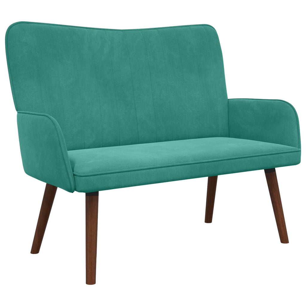 vidaXL Sofa dwuosobowa Turkusowy 115 x 61 x 87 cm Welur