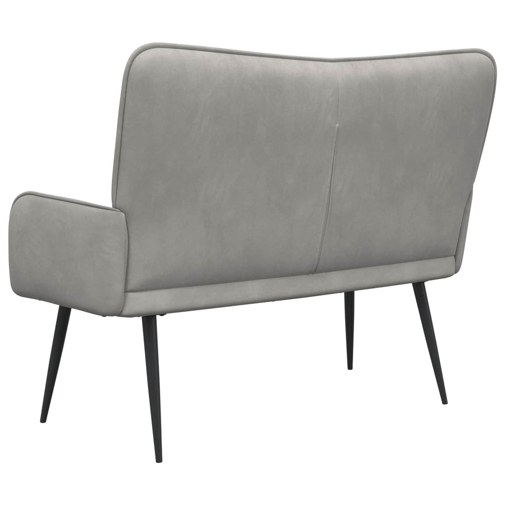 vidaXL Sofa dwuosobowa jasnoszary 115 x 61 x 87 cm Welur
