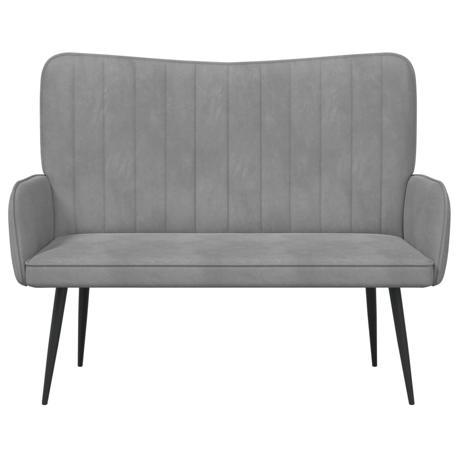 vidaXL Sofa dwuosobowa jasnoszary 115 x 61 x 87 cm Welur