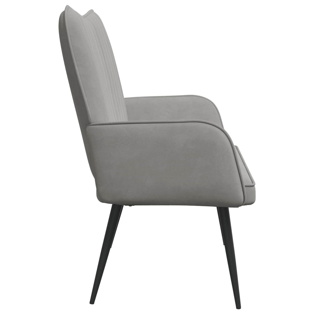 vidaXL Sofa dwuosobowa jasnoszary 115 x 61 x 87 cm Welur