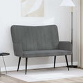 vidaXL Sofa dwuosobowa ciemnoszary 115 x 61 x 87 cm Welur