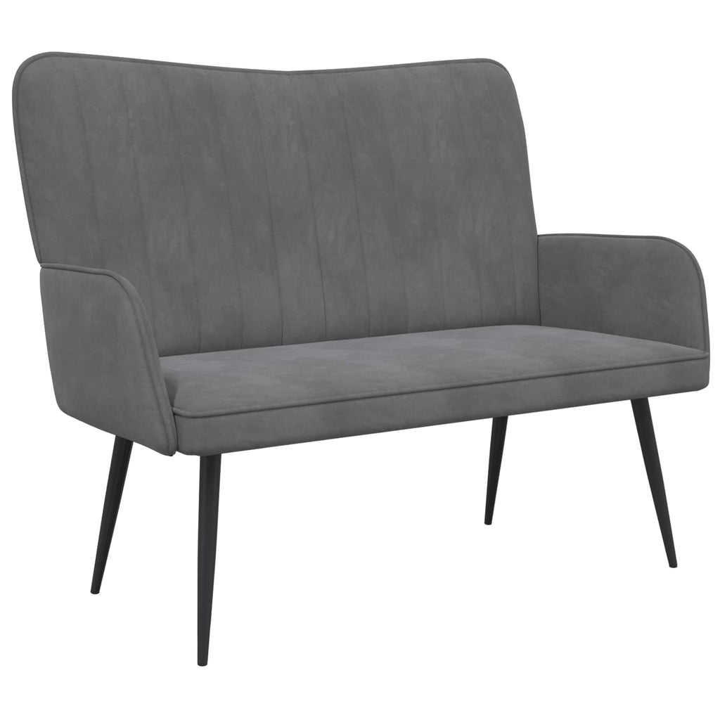 vidaXL Sofa dwuosobowa ciemnoszary 115 x 61 x 87 cm Welur