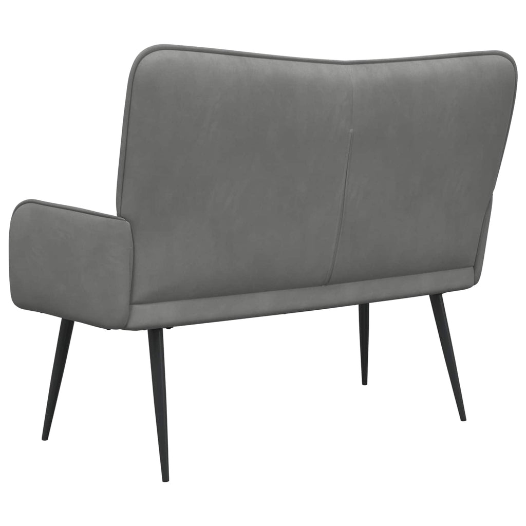 vidaXL Sofa dwuosobowa ciemnoszary 115 x 61 x 87 cm Welur