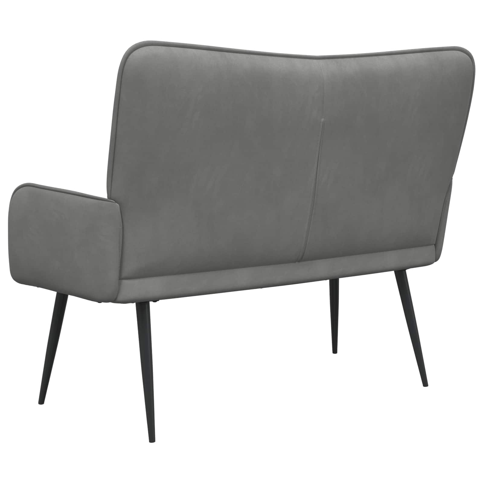 vidaXL Sofa dwuosobowa ciemnoszary 115 x 61 x 87 cm Welur