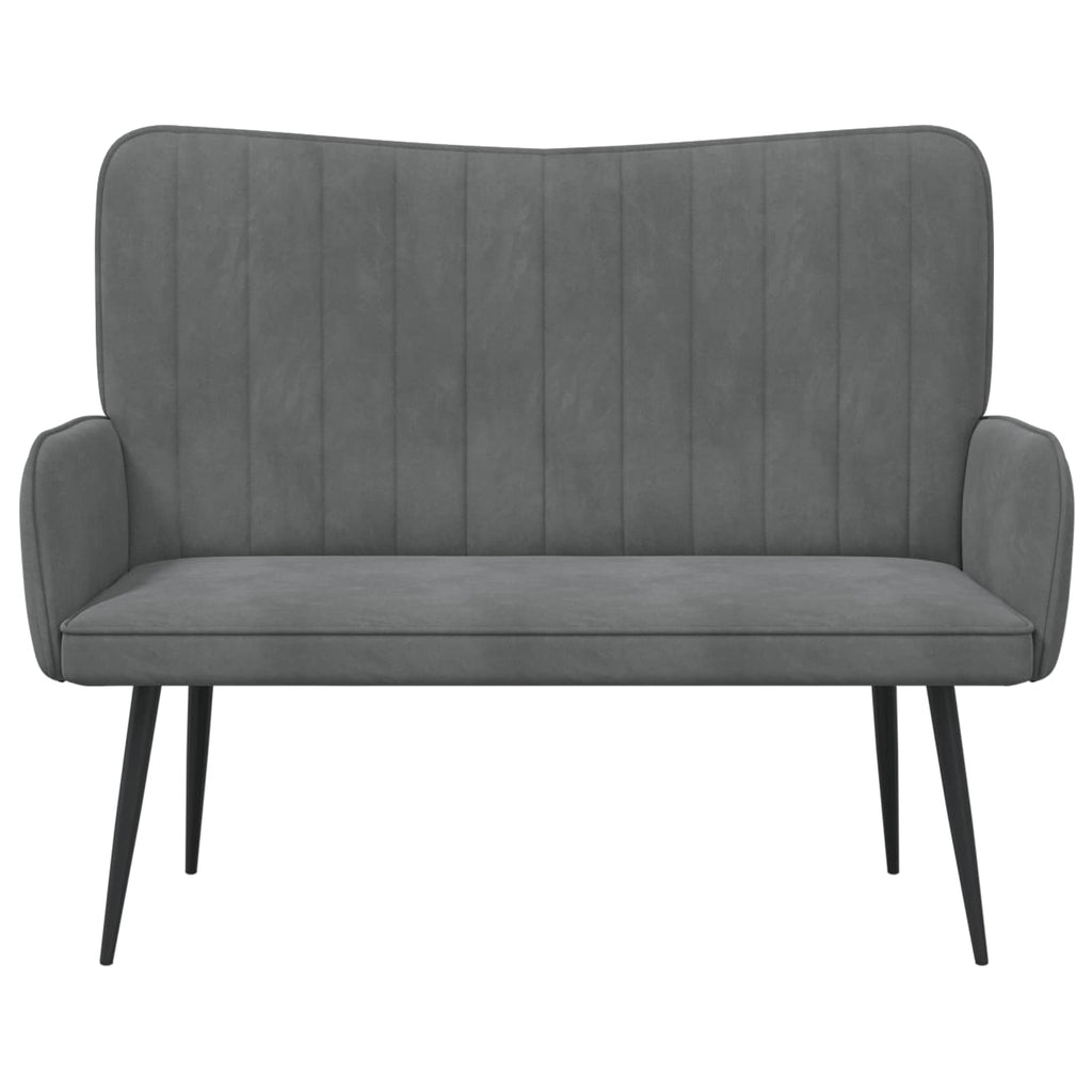 vidaXL Sofa dwuosobowa ciemnoszary 115 x 61 x 87 cm Welur