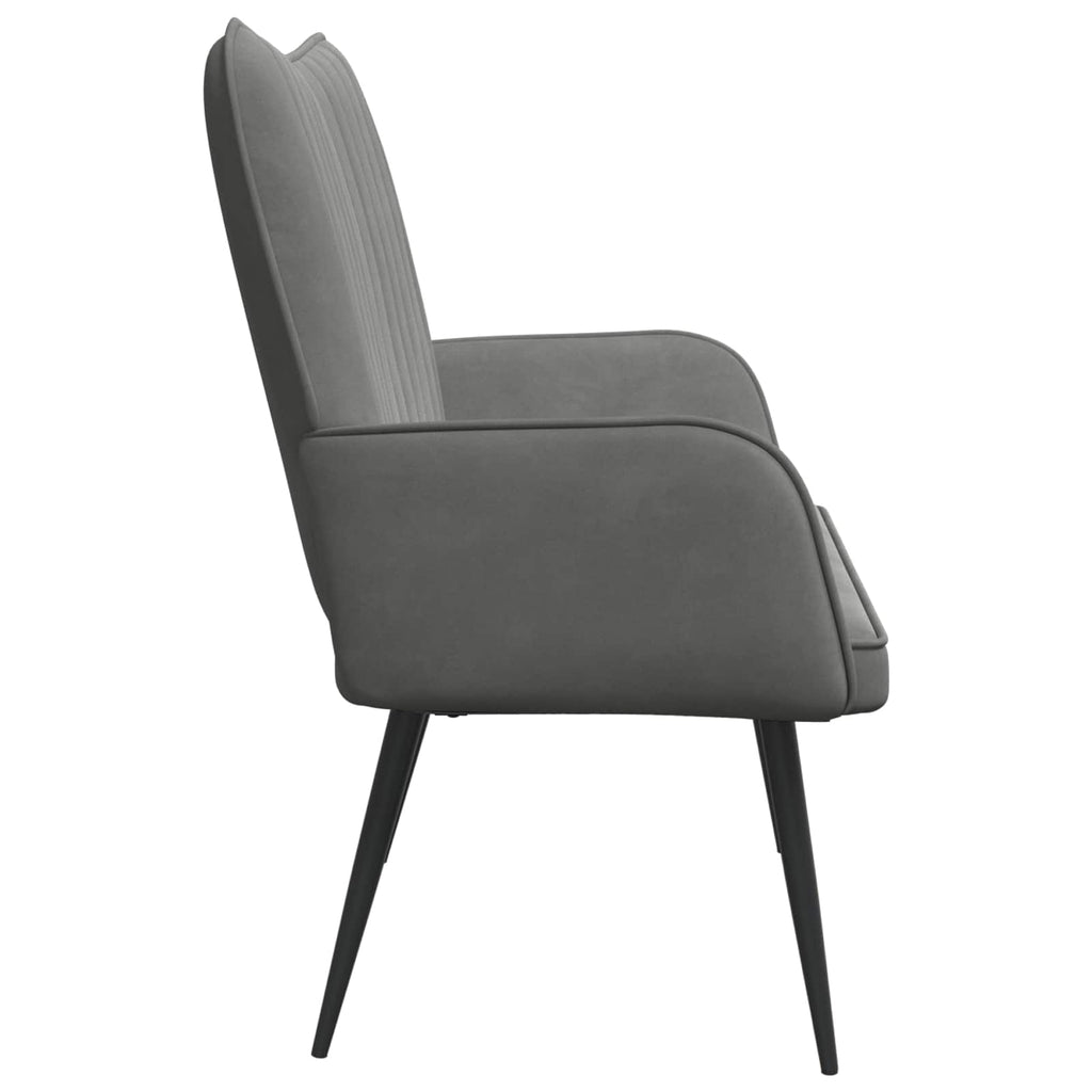 vidaXL Sofa dwuosobowa ciemnoszary 115 x 61 x 87 cm Welur