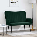 vidaXL Sofa dwuosobowa Ciemnozielony 115 x 61 x 87 cm Welur