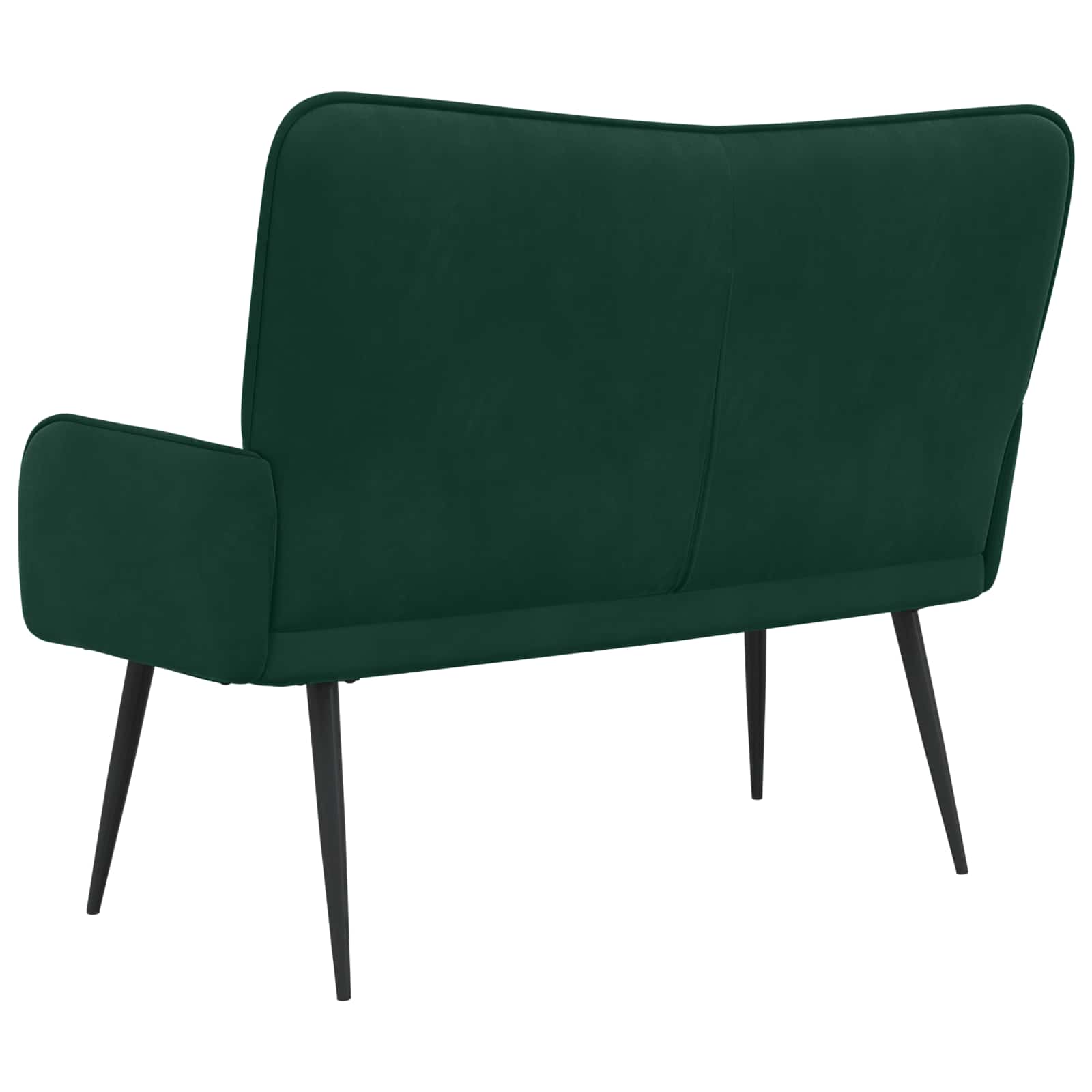 vidaXL Sofa dwuosobowa Ciemnozielony 115 x 61 x 87 cm Welur
